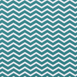 Coated  Cotton TEZY Teal / White